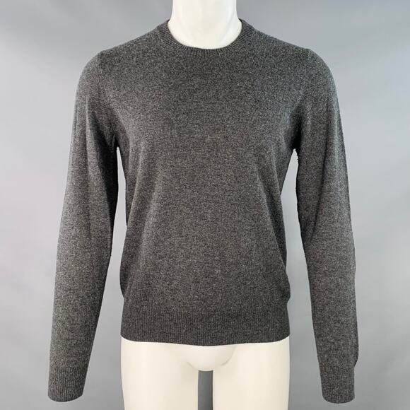 MAISON MARGIELA Size M Grey Brown Wool Suede Elbow Patches Sweater - Picture 1 of 12